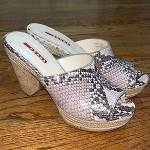 prada leather cork espadrille mule sandals